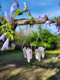 Image 1 of Lavender quartz earrings.