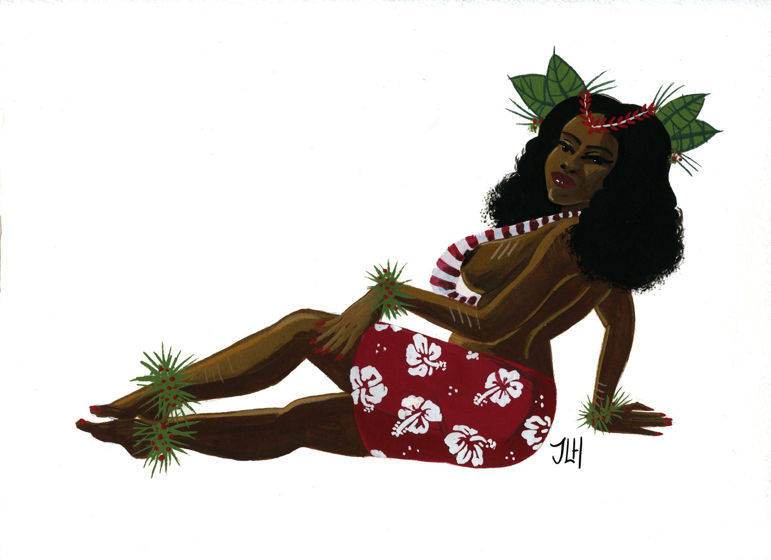 Traditional Polynesian Hula Pin-up