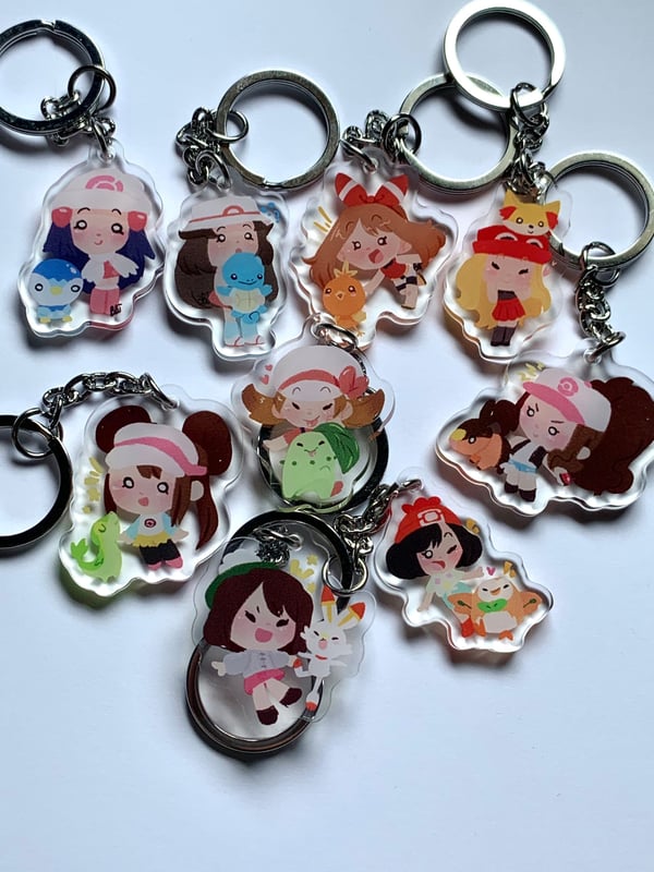 Image of Pokémon starter Acrylic charms