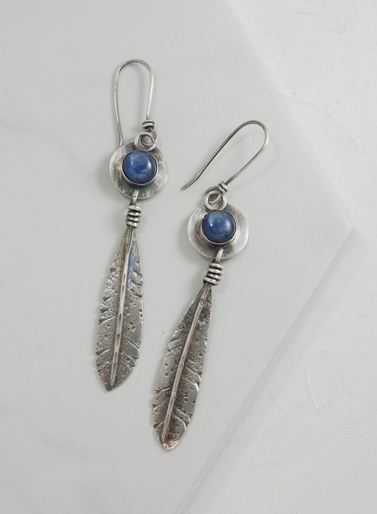 Image of Kyanite & Sterling Feather