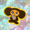 Cheburashka with Knife Sticker