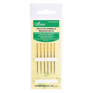 Image of Clover Gold Eye Chenille Needles TWO SIZES - #18 & #24