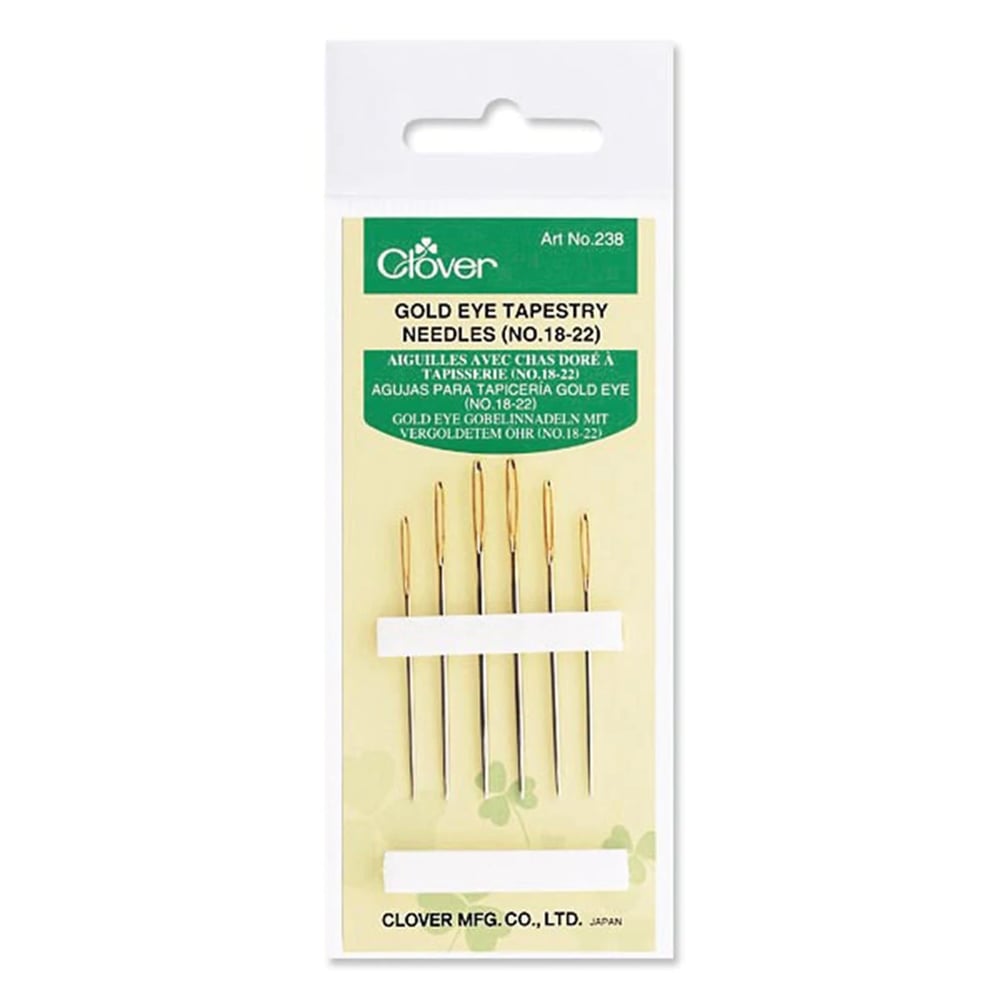 Image of Clover Gold Eye Tapestry Needles Size 18-22