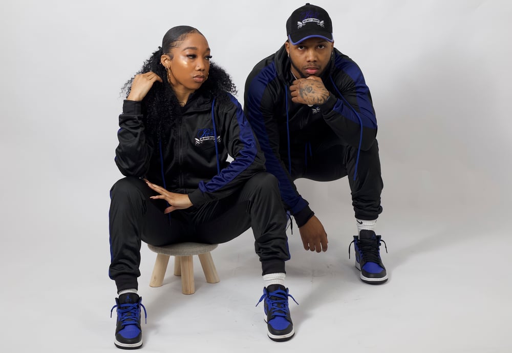 Blueberry ZipTracksuit - Black/Blue