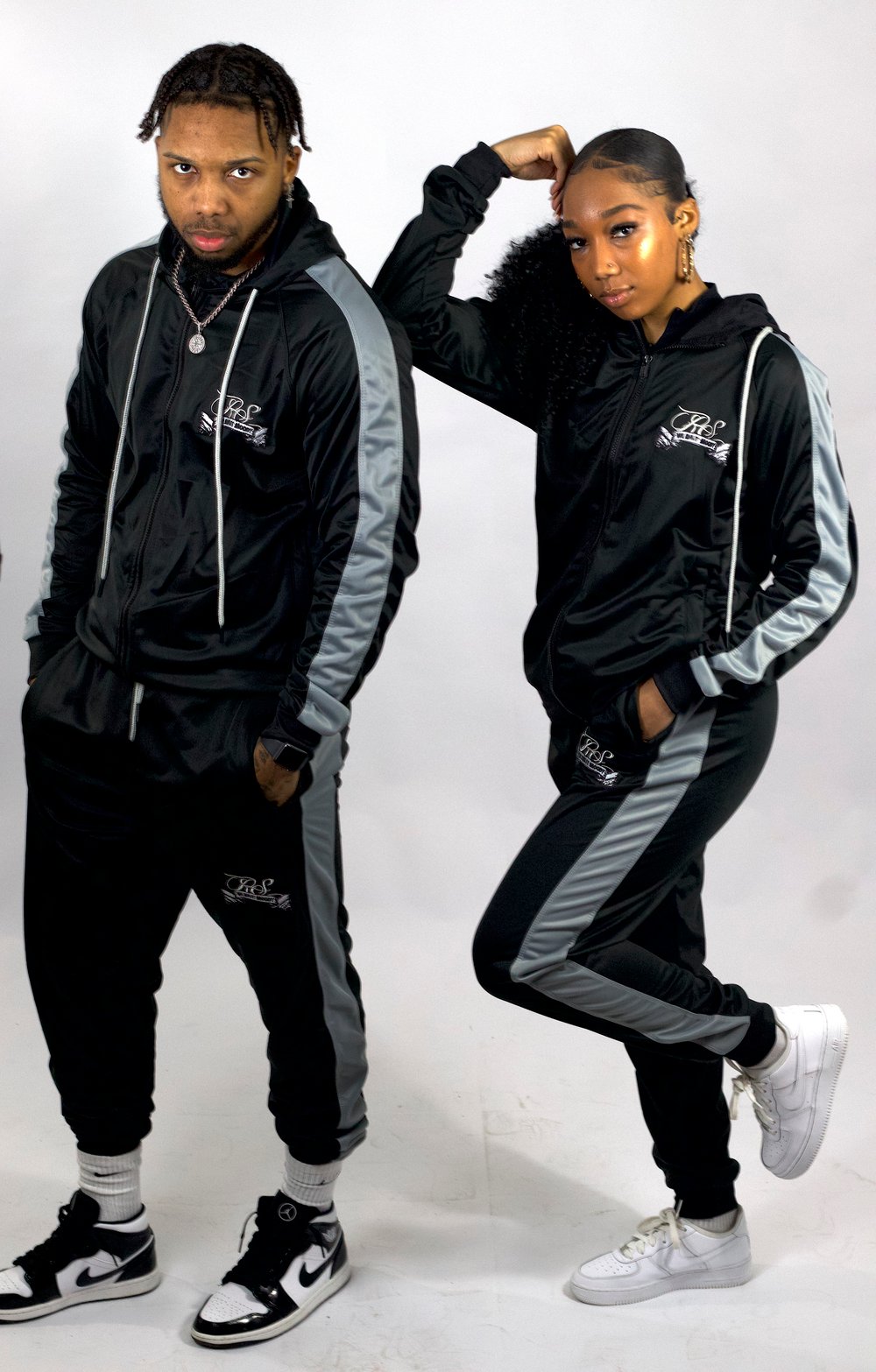  Elephant ZipTracksuit - Black/Grey 