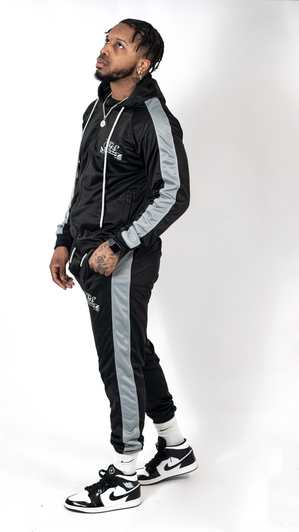  Elephant ZipTracksuit - Black/Grey 