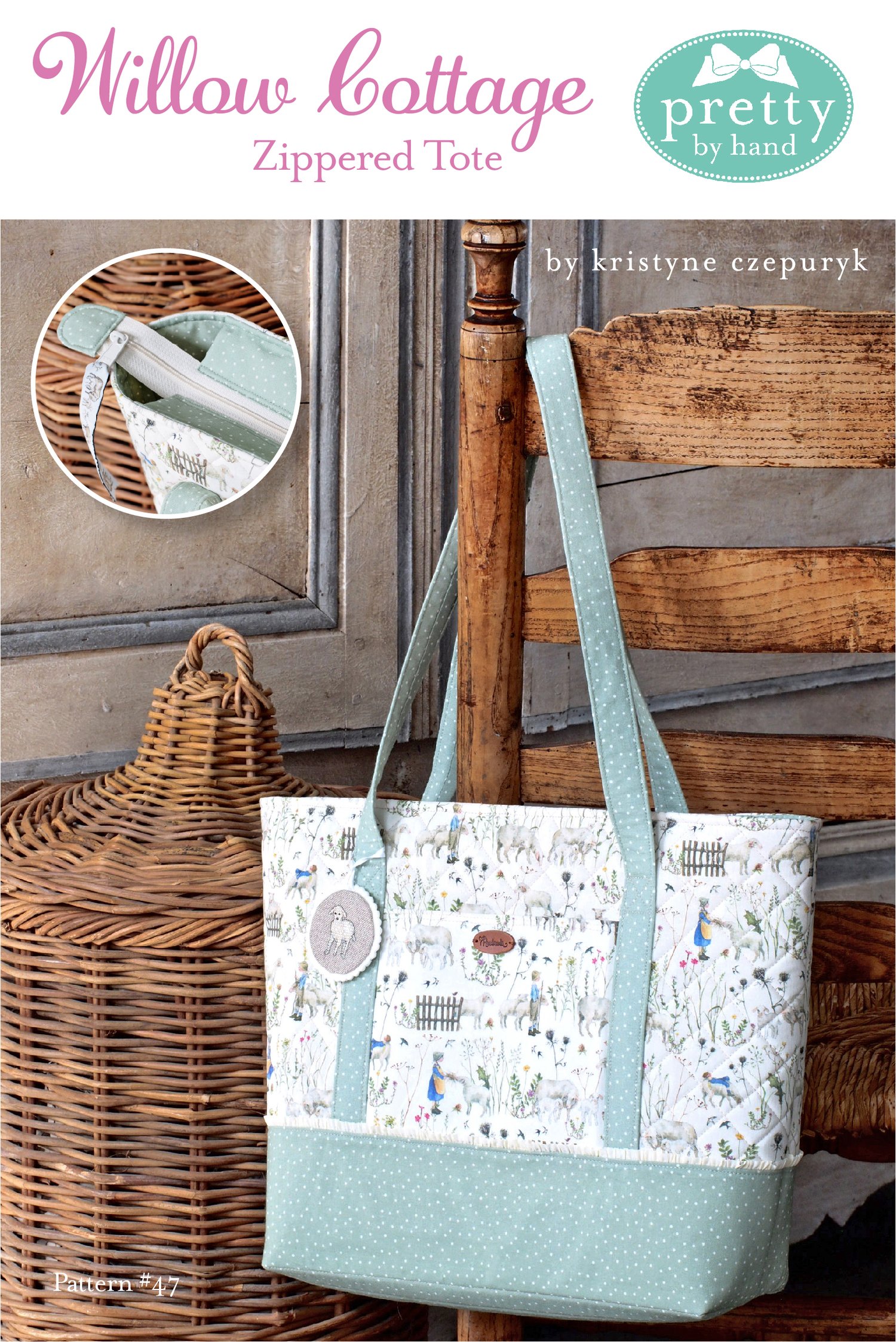 Image of PDF Only - Willow Cottage Zippered Tote