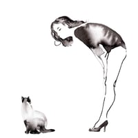 Image 1 of Cat Lady Minimalist Art