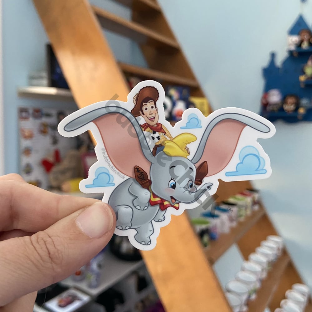 Image of Dumbo & Woody Matte Sticker