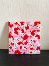 Pink & Red Hand Painted Tile