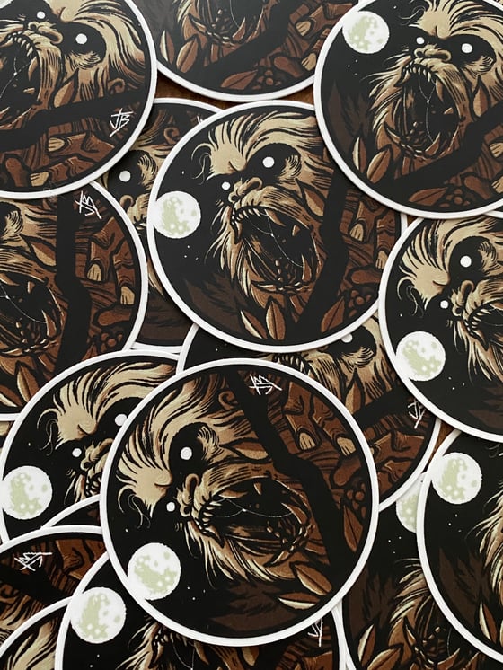 Image of Sasquatch Howler Sticker 3 pack