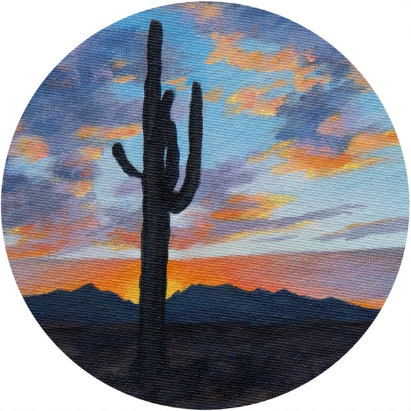 Image of Saguaro Cactus - From Original Oil Painting