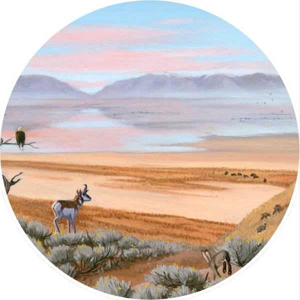 Image of Great Salt Lake - From Original Oil Painting