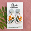 Orange Banksia Earrings