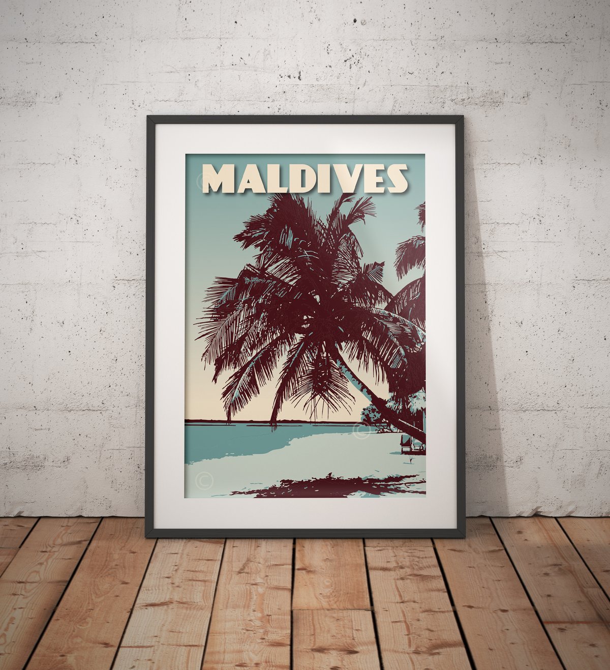 Image of Vintage poster Maldives | Fine Art Print 