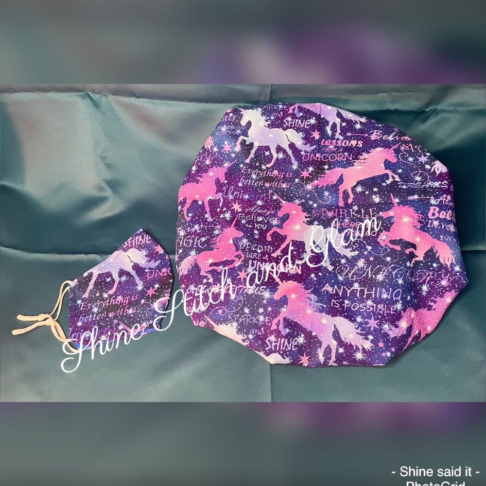 Image of Unicorns Adult size Bonnet 