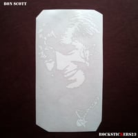 Image 2 of Bon Scott vinyl portrait stickers guitar, car, laptop AC/DC without background decal