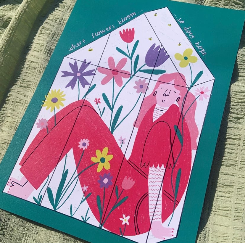 Image of Where Flowers Bloom So Does Hope Print