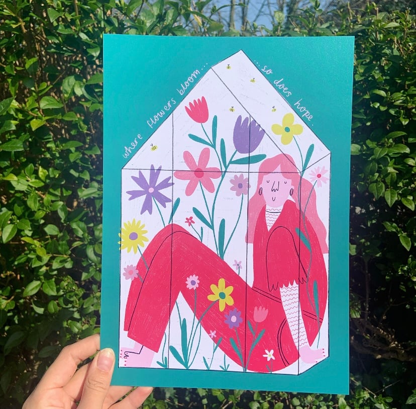 Image of Where Flowers Bloom So Does Hope Print