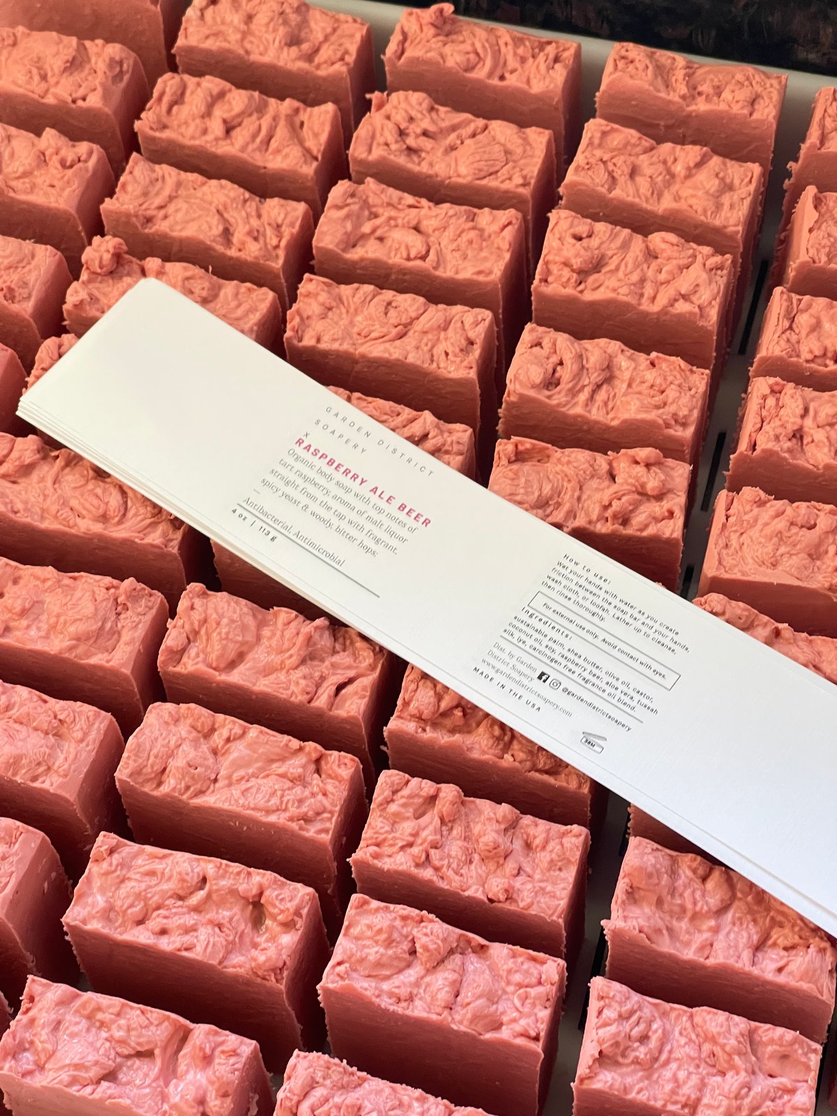 Raspberry Ale Artisan Beer Soap 