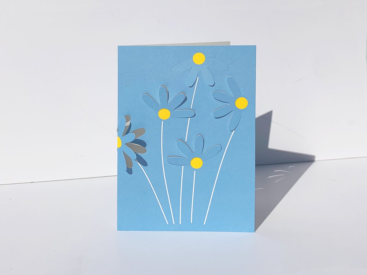 Image of 2 x Fold Out Daisies Cards 