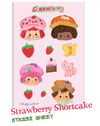Shortcake and Friends sticker sheet - 12 stickers