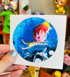 Off to Neverland - 3" round paper sticker