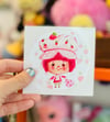 Strawberry  - 3" round paper sticker