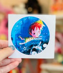 Off to Neverland - 3" round paper sticker