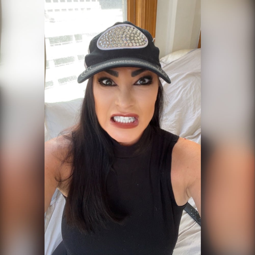 Ring Worn Black/White Rhinestone Hat from WWE RAW