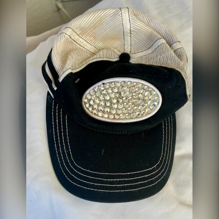 Ring Worn Black/White Rhinestone Hat from WWE RAW