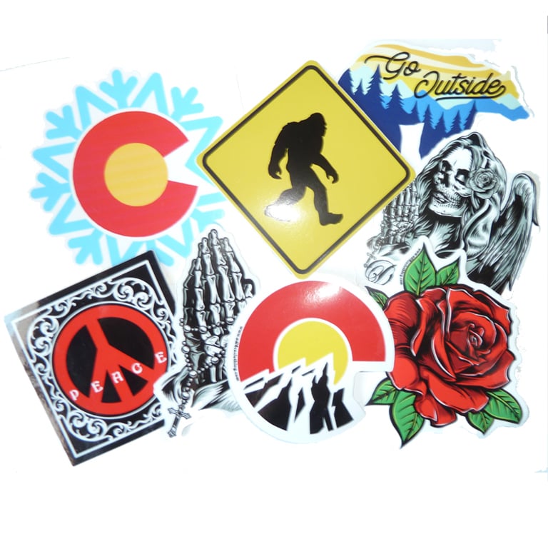 Image of EDIFICE MIX OF NEW STICKERS PACK LOT OF 8 OUTDOOR STICKERS