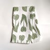 Green Tulip Tea Towel