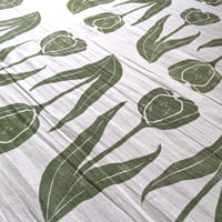 Image 2 of Green Tulip Tea Towel