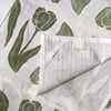 Green Tulip Tea Towel