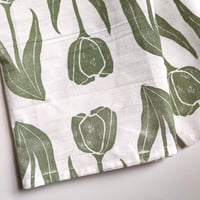 Image 4 of Green Tulip Tea Towel