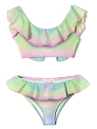 Rainbow Skies Ruffle Bikini