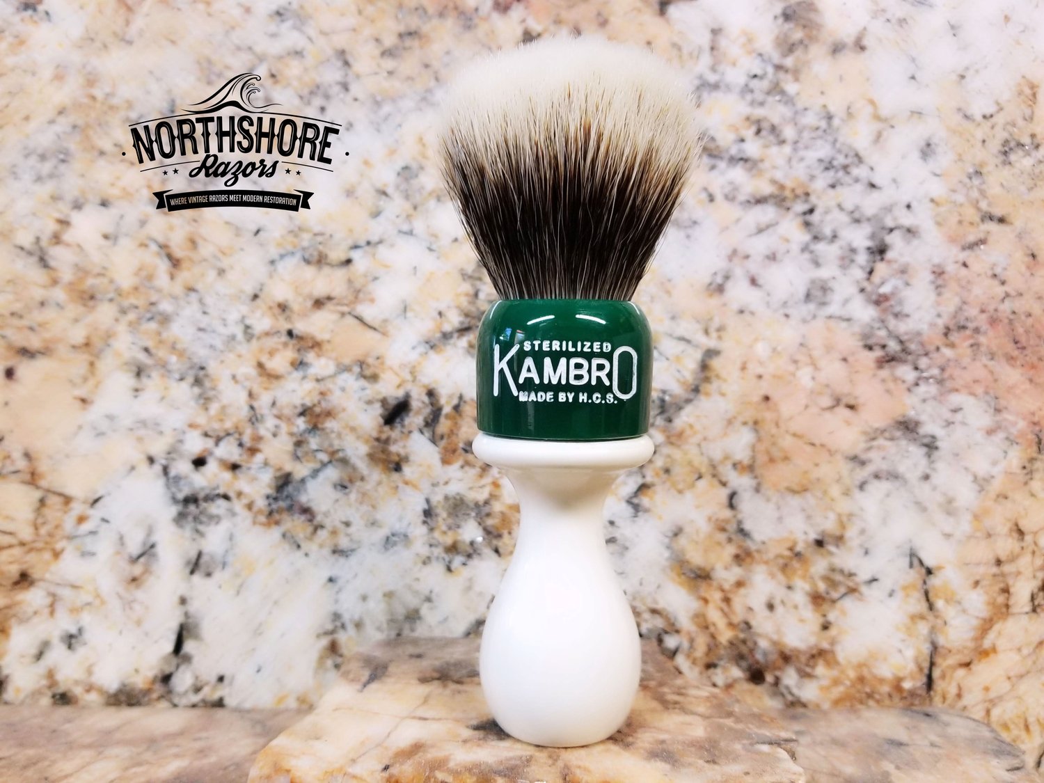 Image of Brushes Star/KamBro Green Over Ivory 