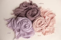 Image 2 of Sheer Muslin Wraps - neutrals/pinks