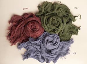Image of Sheer Muslin Wraps - blues/bold