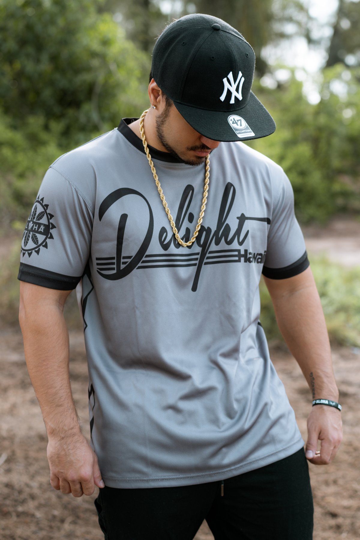 Delight Stripes - Premium Micro-Polyester Mesh Sublimation Tee