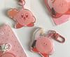 Kirby Acrylic Charms with Epoxy ( Knife Kirby and Kirby Heart )