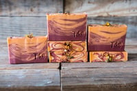 Image 1 of Orange Citrus Vegan Soap, Orange Maroon Blacksburg Plant-based Soap Bar | Scent: Fresh Orange