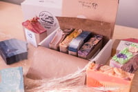 Image 3 of Soap Gift Box | Homemade Cold Processed Artisan Vegan Soap Set | Spa Kit Bundle | Pick 4 Luxury Soap