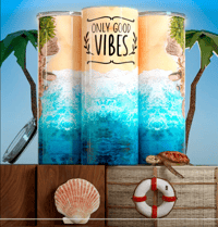 Image 1 of Beach Vibes 20 Oz Tumbler