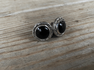 Image of Stamped Onyx & Sterling Silver License Plate Bolts