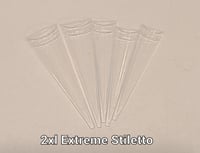 Image 2 of 2XL Extreme Stiletto CLEAR ( 500 pc  No Box)