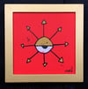 chaos eye (original painting) FRAMED gold V2