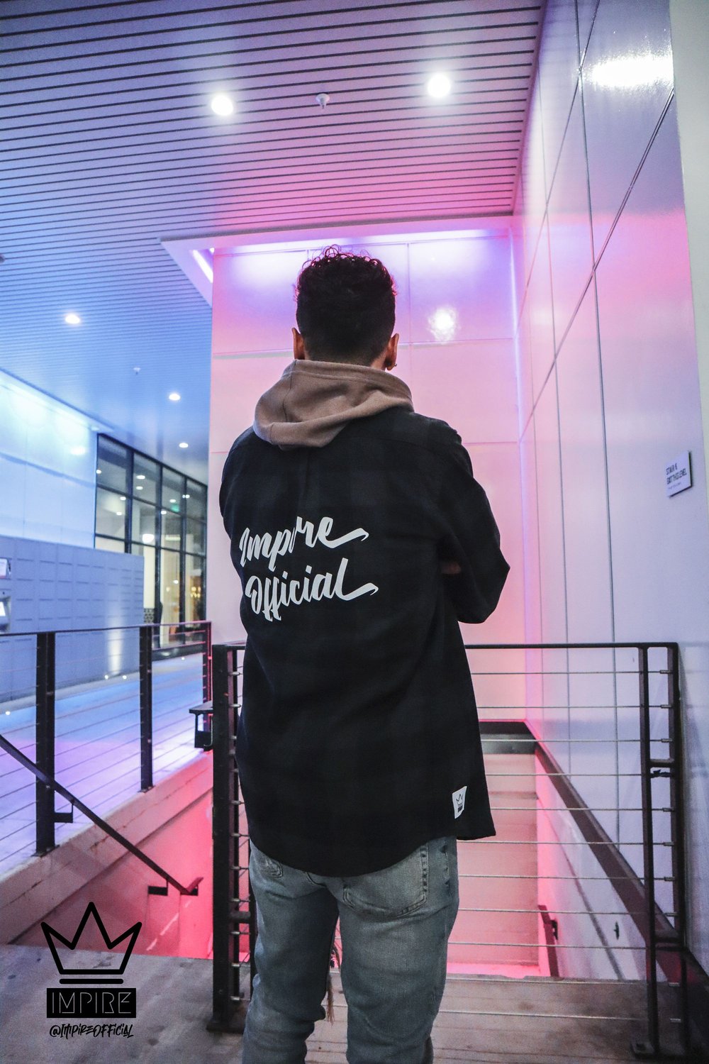 Image of 'CALLIGRAPHY' FLANNEL (BLACK)