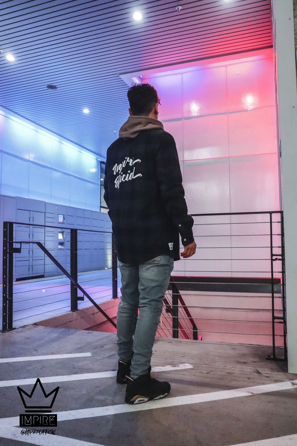 Image of 'CALLIGRAPHY' FLANNEL (BLACK)